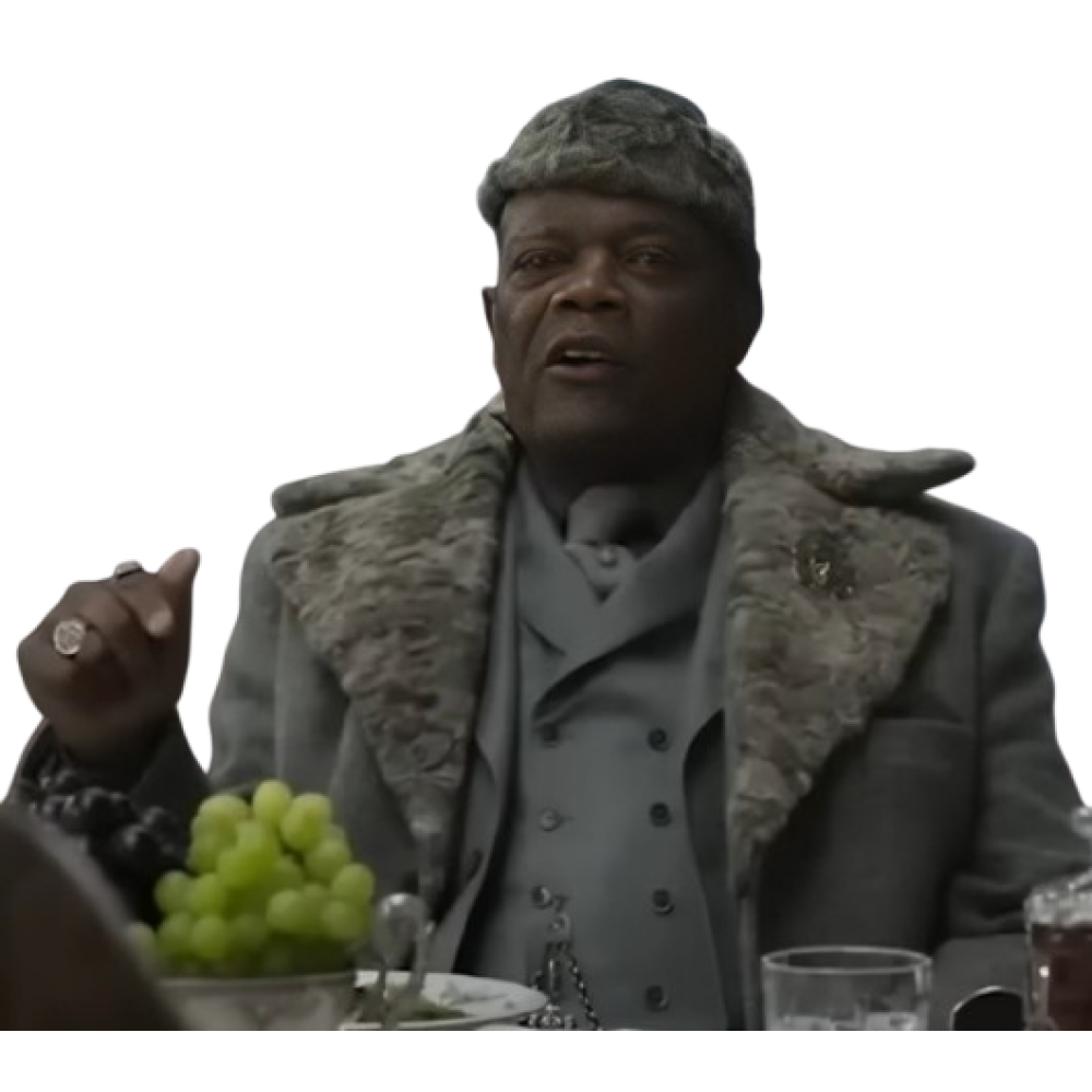 Samuel L Jackson Afterburn Gray Shearling Coat | Afterburn Jacket